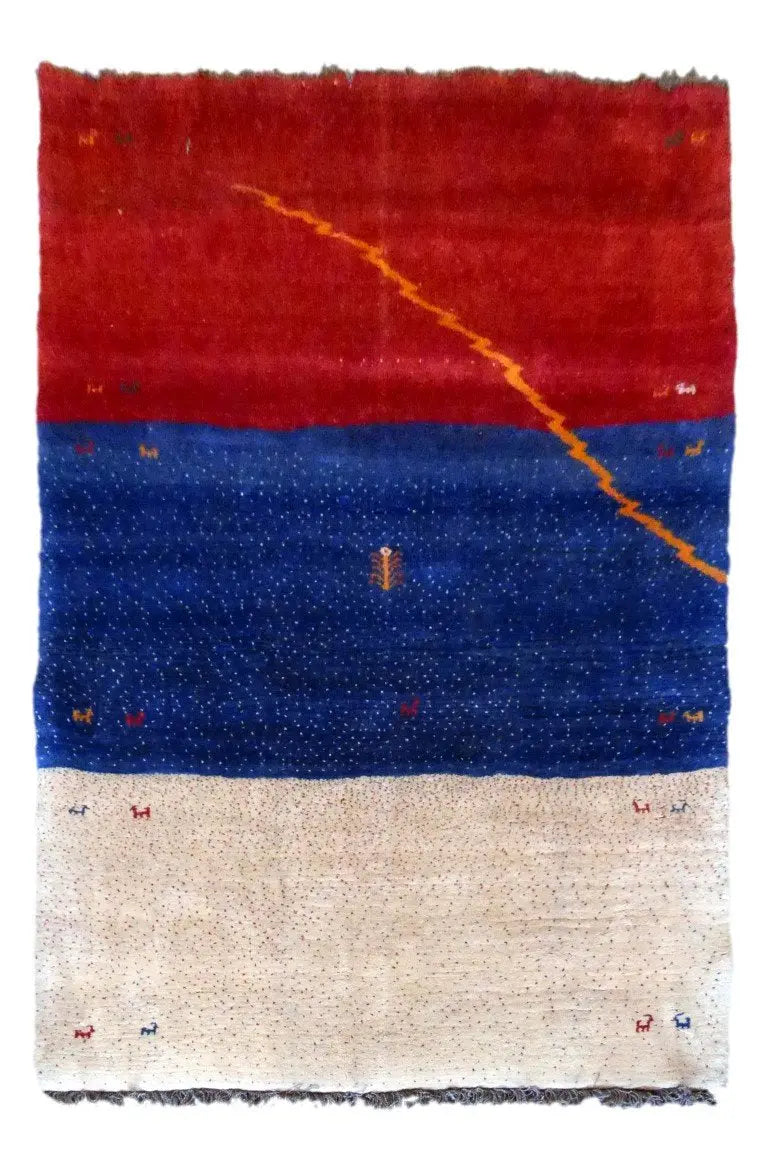 Persian Gabbeh Shiraz Rug 8'10" X 6'6"